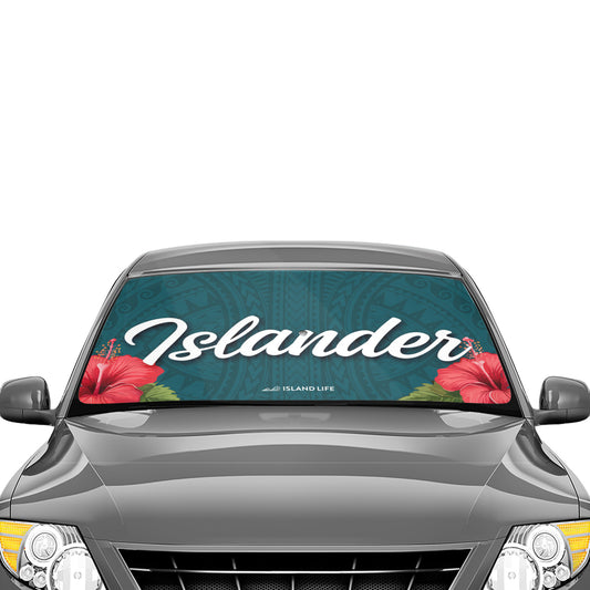 Islander Tribal Hibiscus Car Sun Shade Umbrella