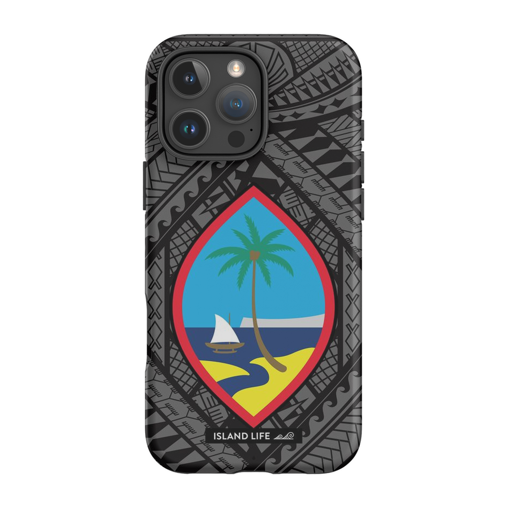 Guahan Tribal Black Premium Glossy Tough Phone Case