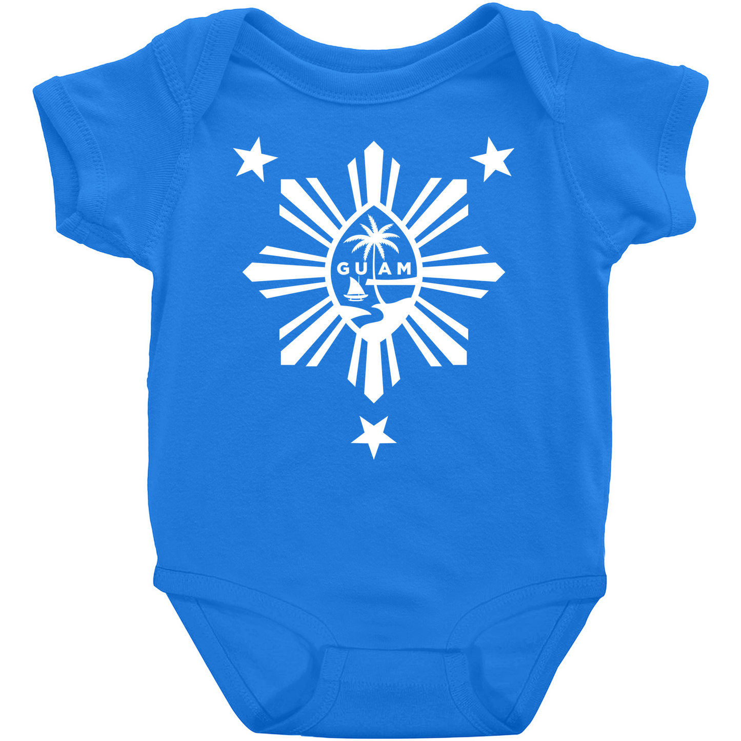 Guam Seal and Philippines Star Baby One Piece Bodysuit