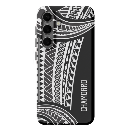 Chamorro Guam Saipan CNMI Island Tribal White Premium Glossy Tough Phone Case