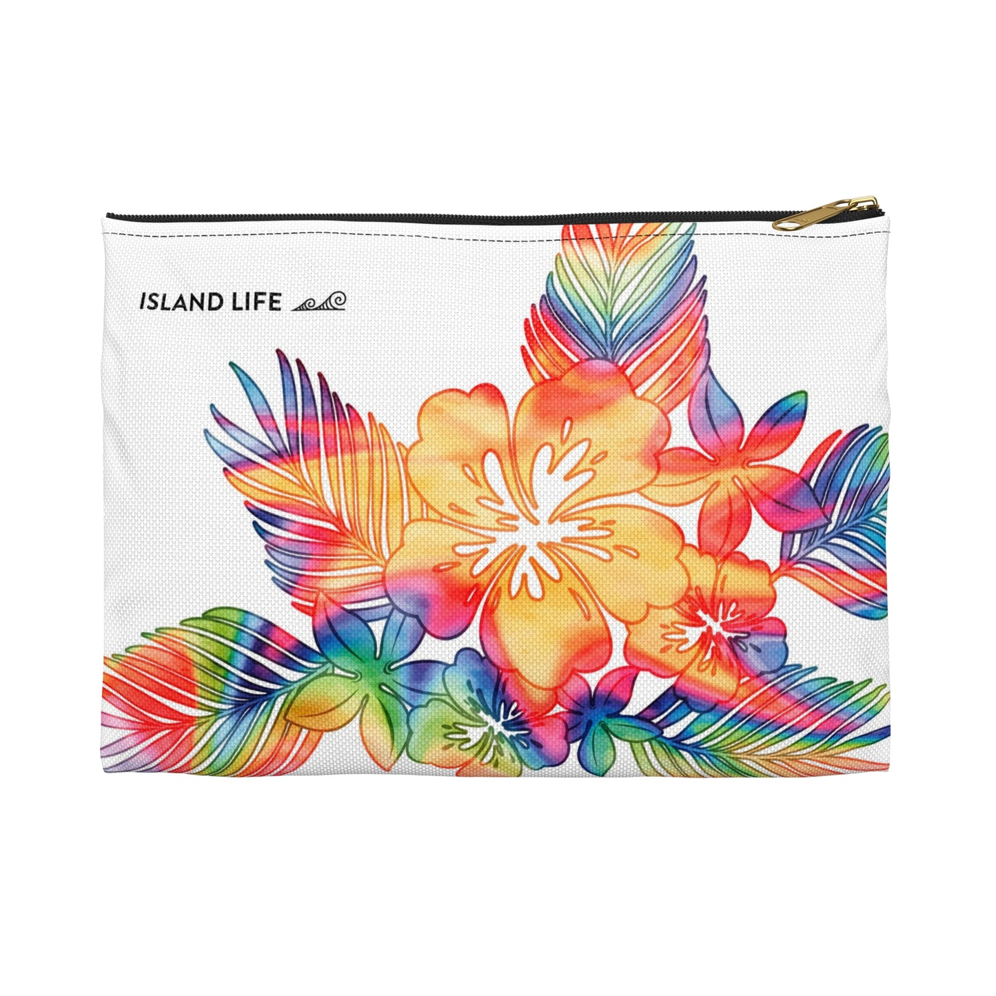 Tropical Hibiscus Tie Dye Guam CNMI Saipan Accessories Carry All Pouch