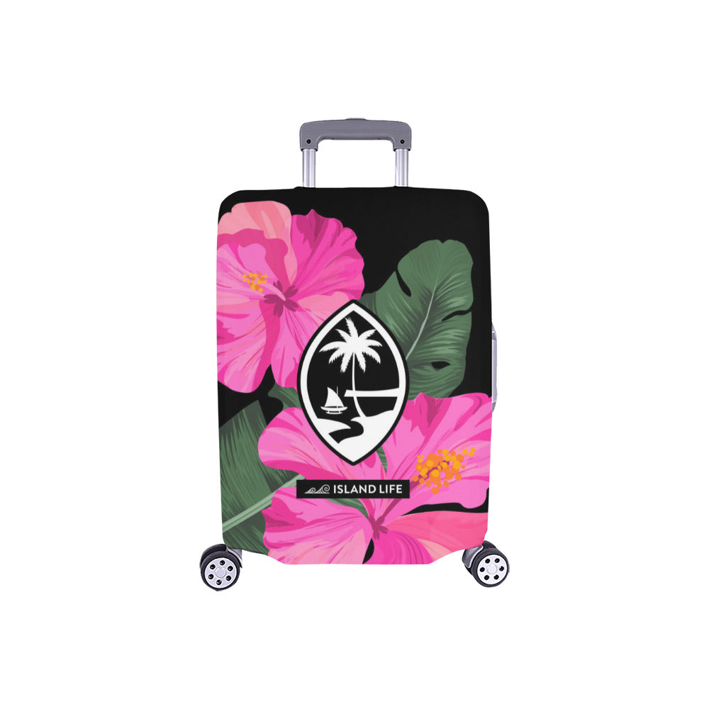 Guam Pink Hibiscus Paradise Luggage Cover