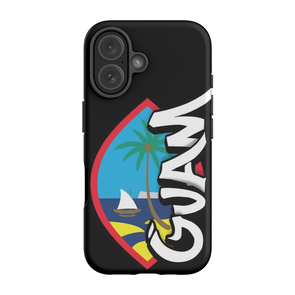 Guam Seal Tagged Black Premium Glossy Tough Phone Case