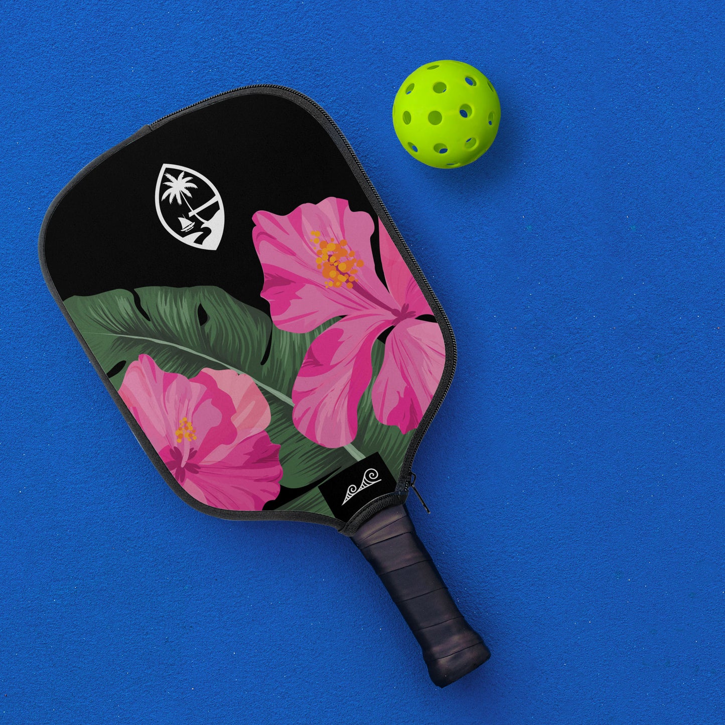 Guam Pink Hibiscus Paradise Pickleball Paddle Cover