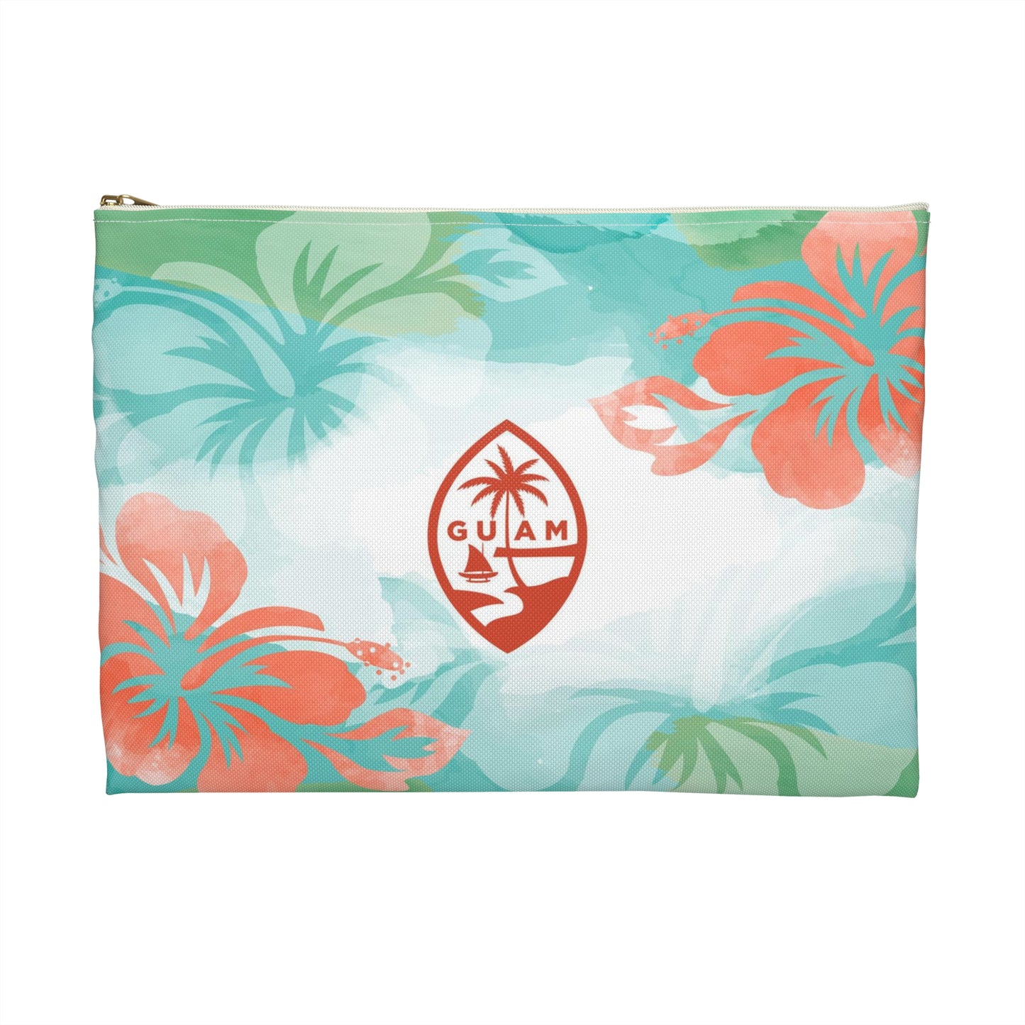 Hafa Adai Guam Chamorro Hibiscus Accessories Carry All Pouch