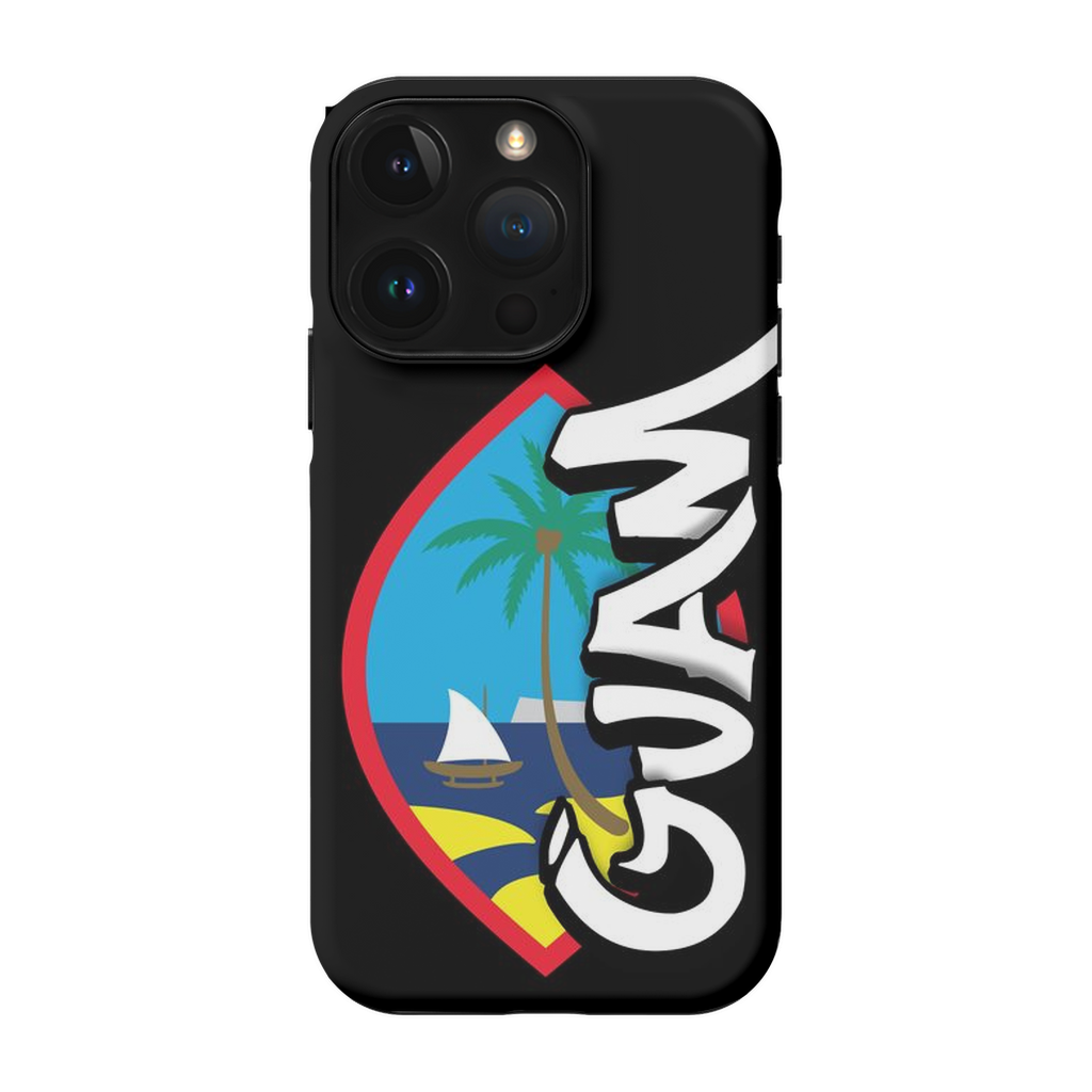 Guam Seal Tagged Black Premium Glossy Tough Phone Case