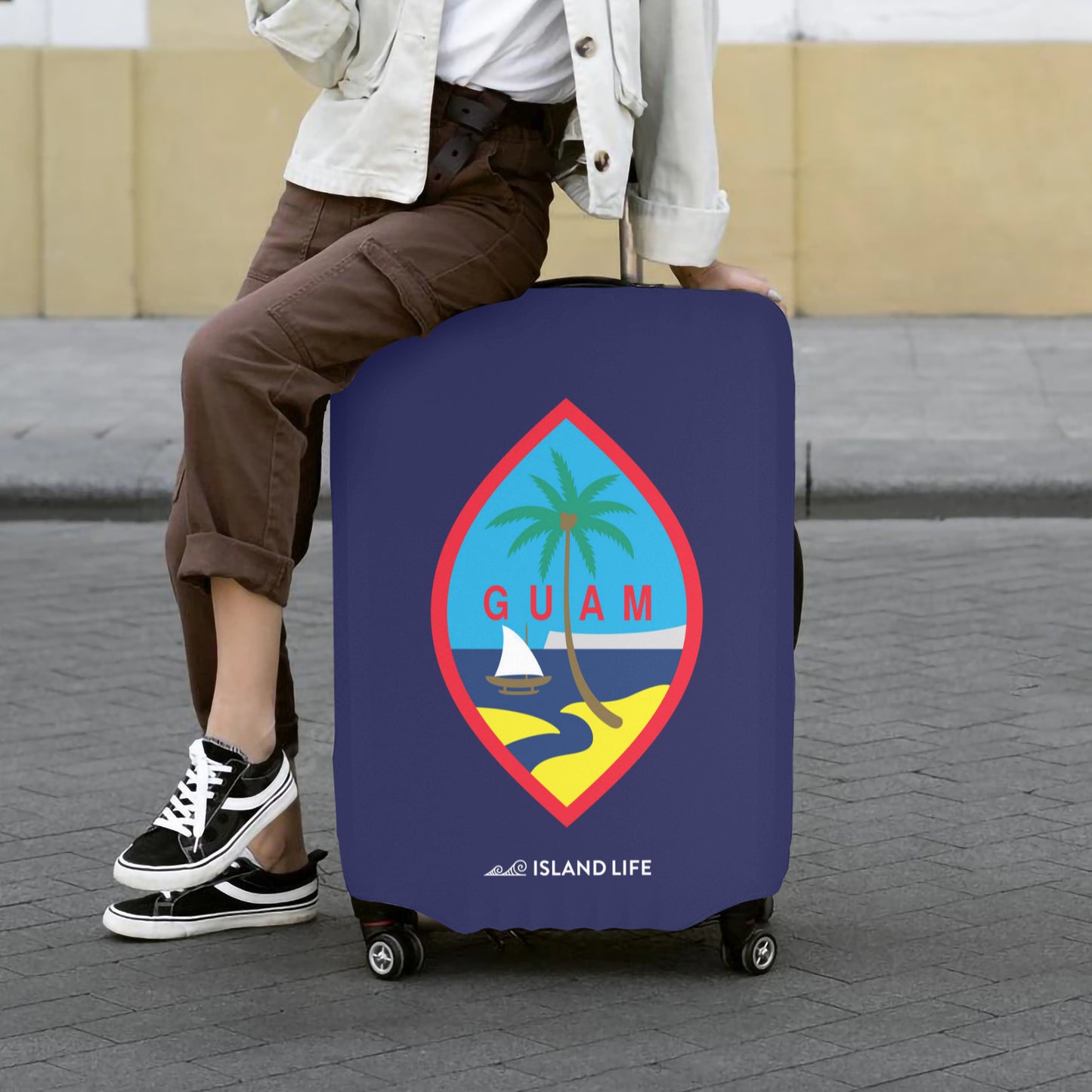 Guam Flag Luggage Cover