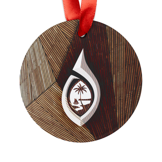 Guam Seal Hook Acrylic Ornament with Ribbon