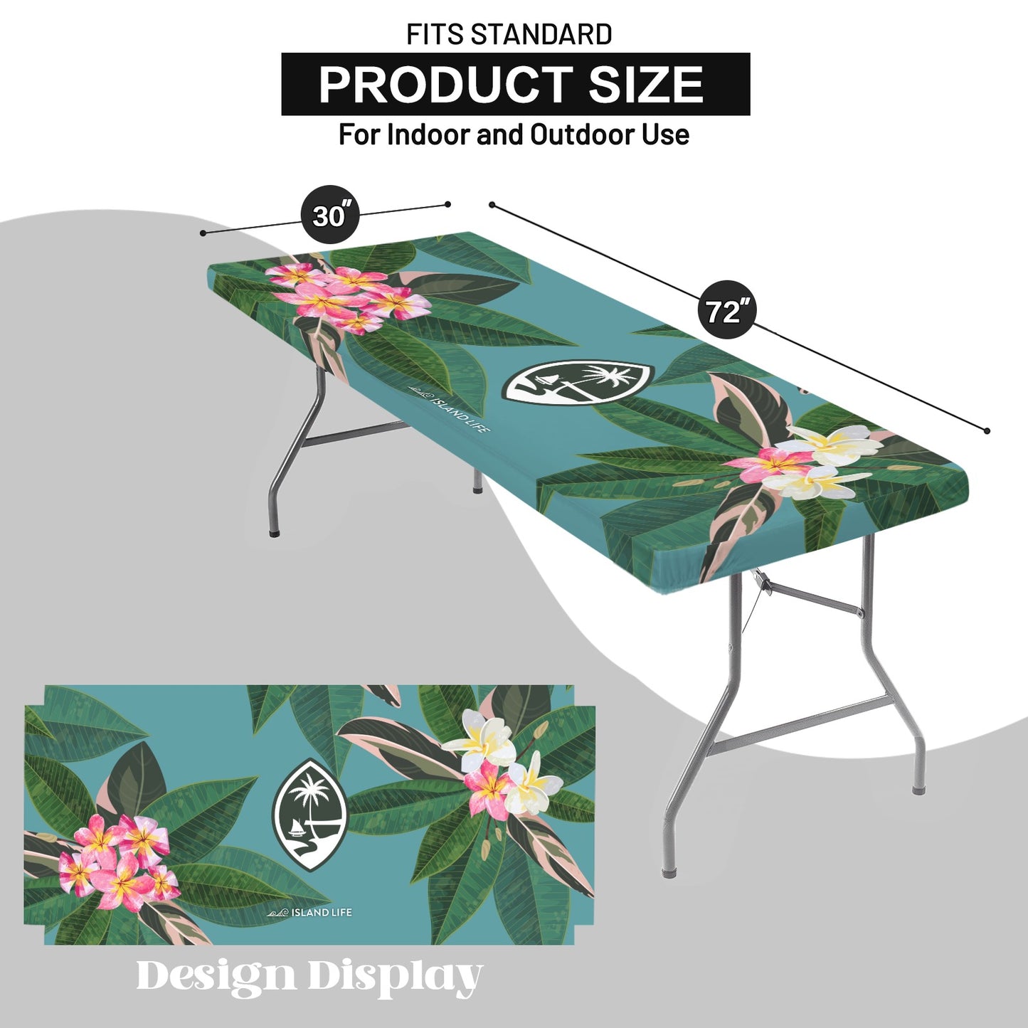 Guam Plumeria Fitted Tablecloth