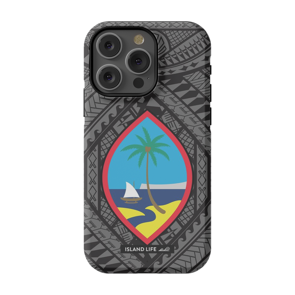 Guahan Tribal Black Premium Glossy Tough Phone Case