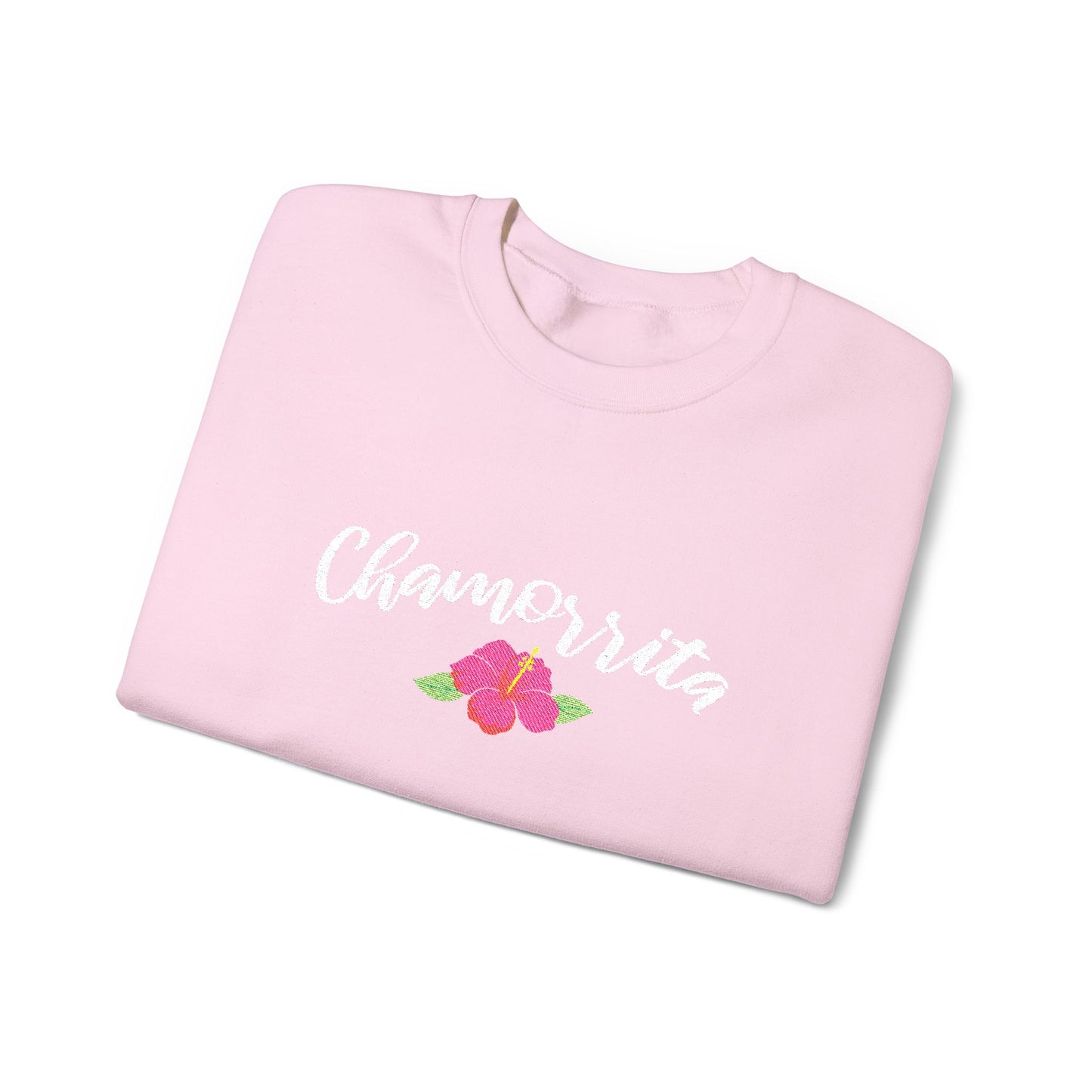 Chamorrita Hibiscus Guam CNMI Embroidered Crewneck Sweatshirt