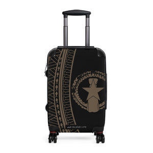 CNMI Seal Brown Tribal Carry On Cabin Suitcase