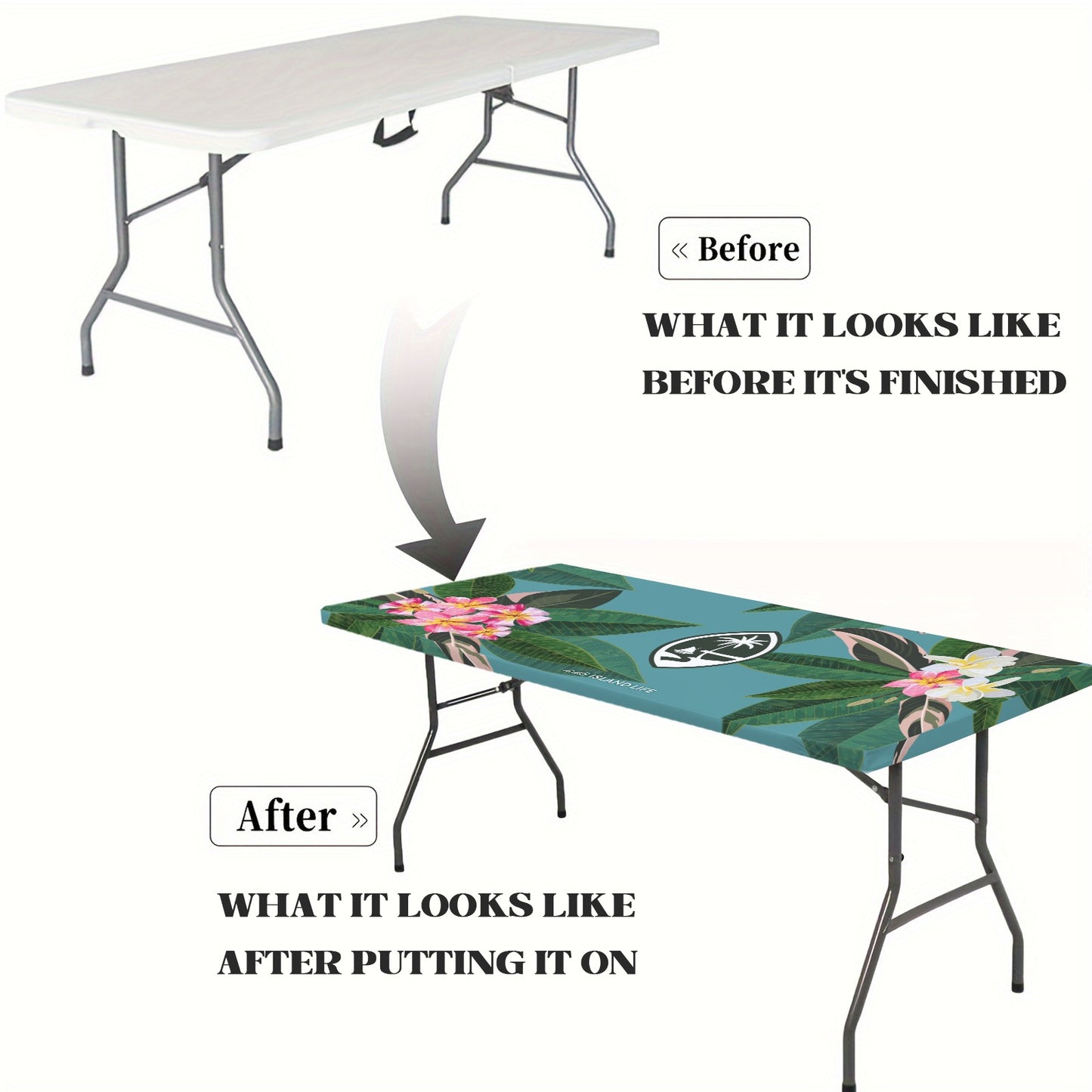 Guam Plumeria Fitted Tablecloth