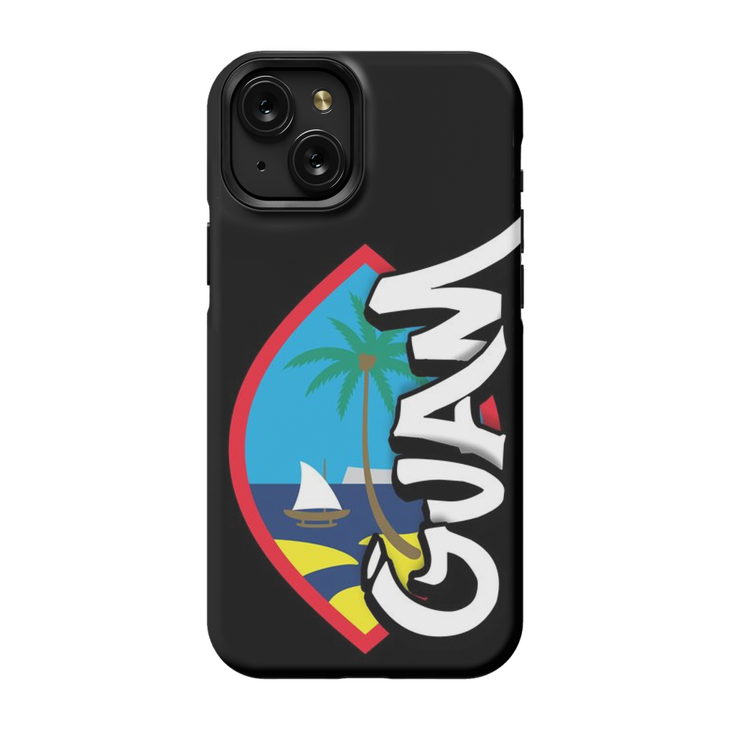 Guam Seal Tagged Black Premium Glossy Tough Phone Case