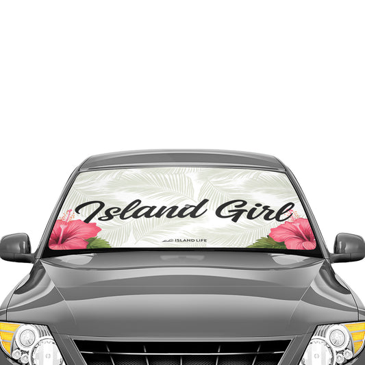 Island Girl Hibiscus Car Sun Shade Umbrella