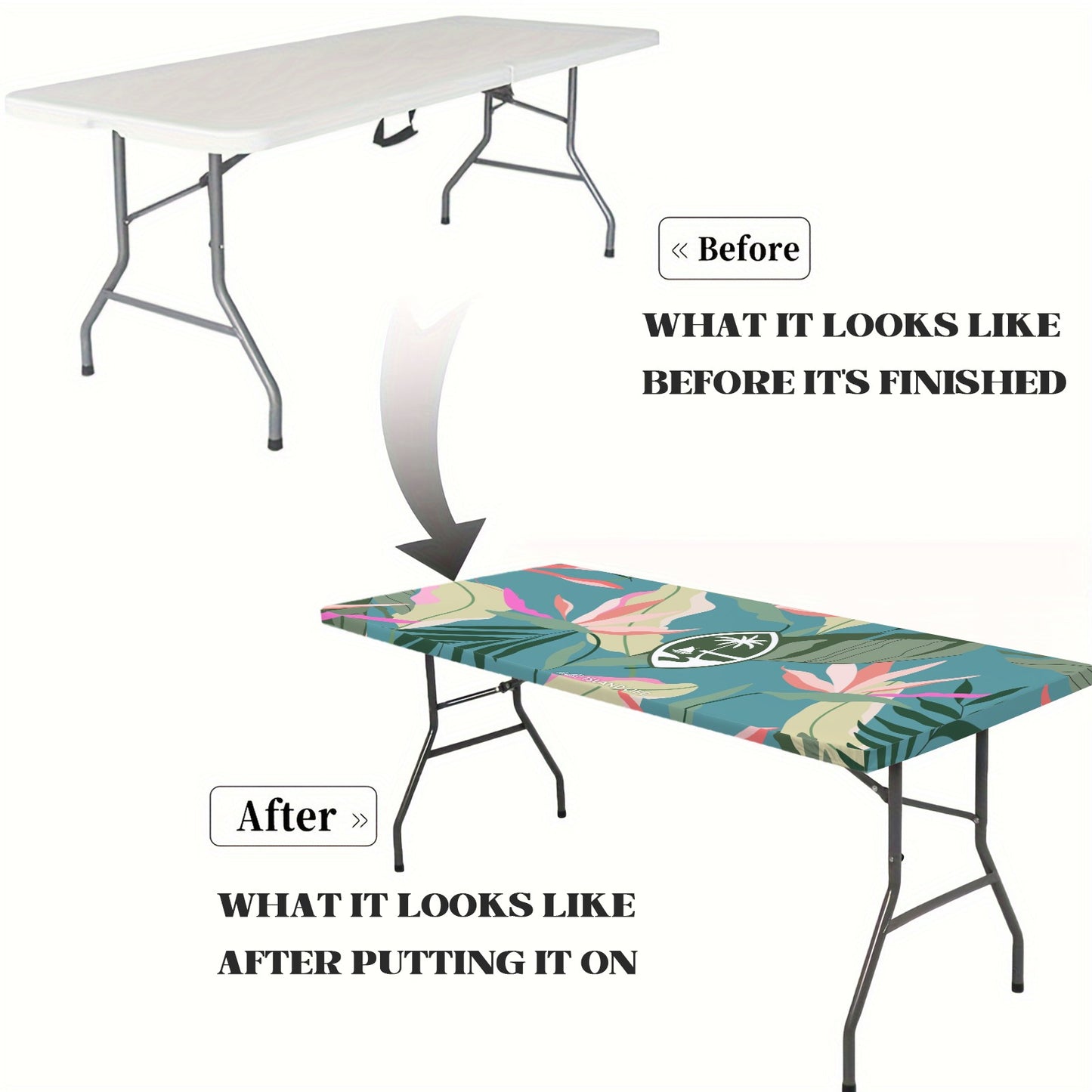 Guam Birds of Paradise Fitted Tablecloth