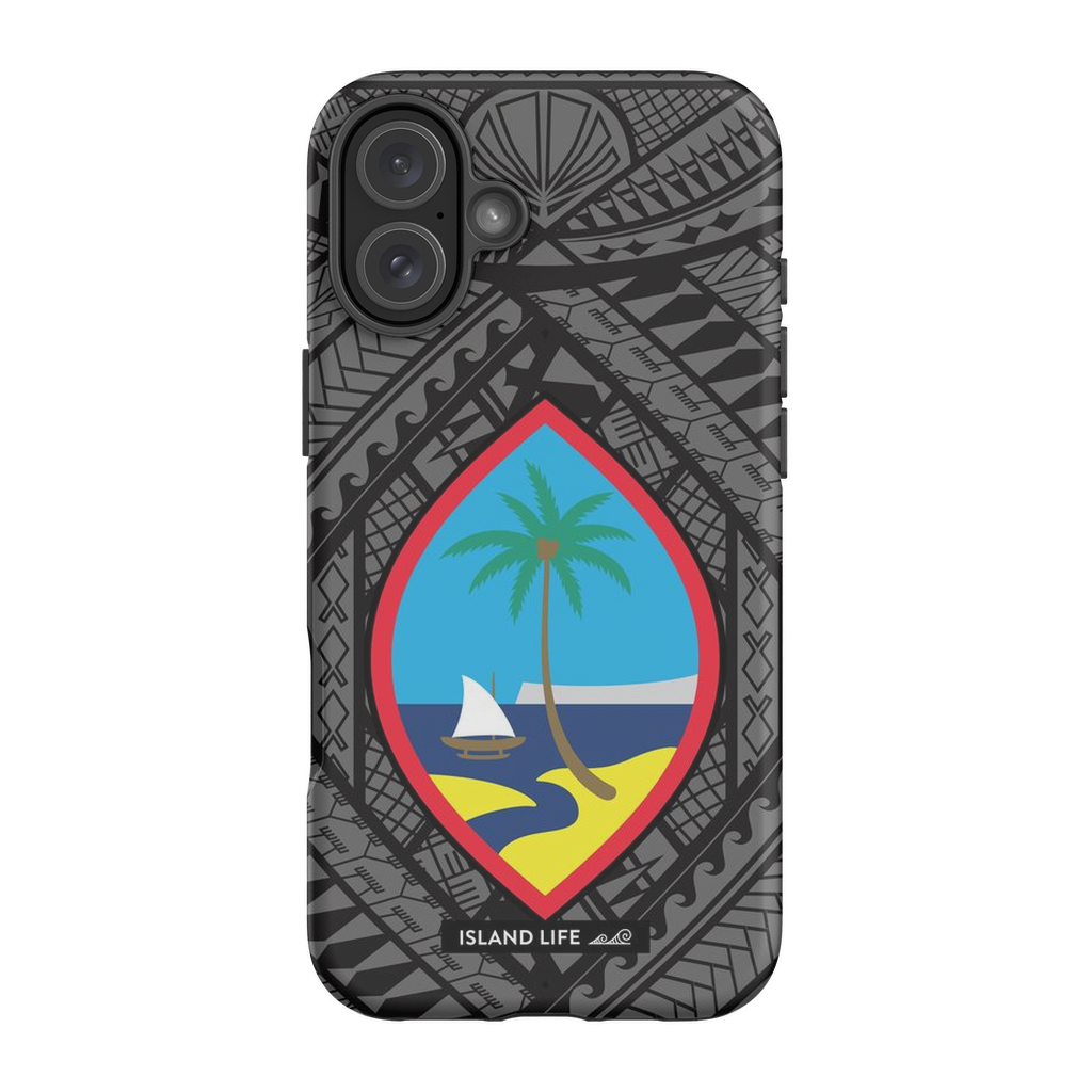 Guahan Tribal Black Premium Glossy Tough Phone Case