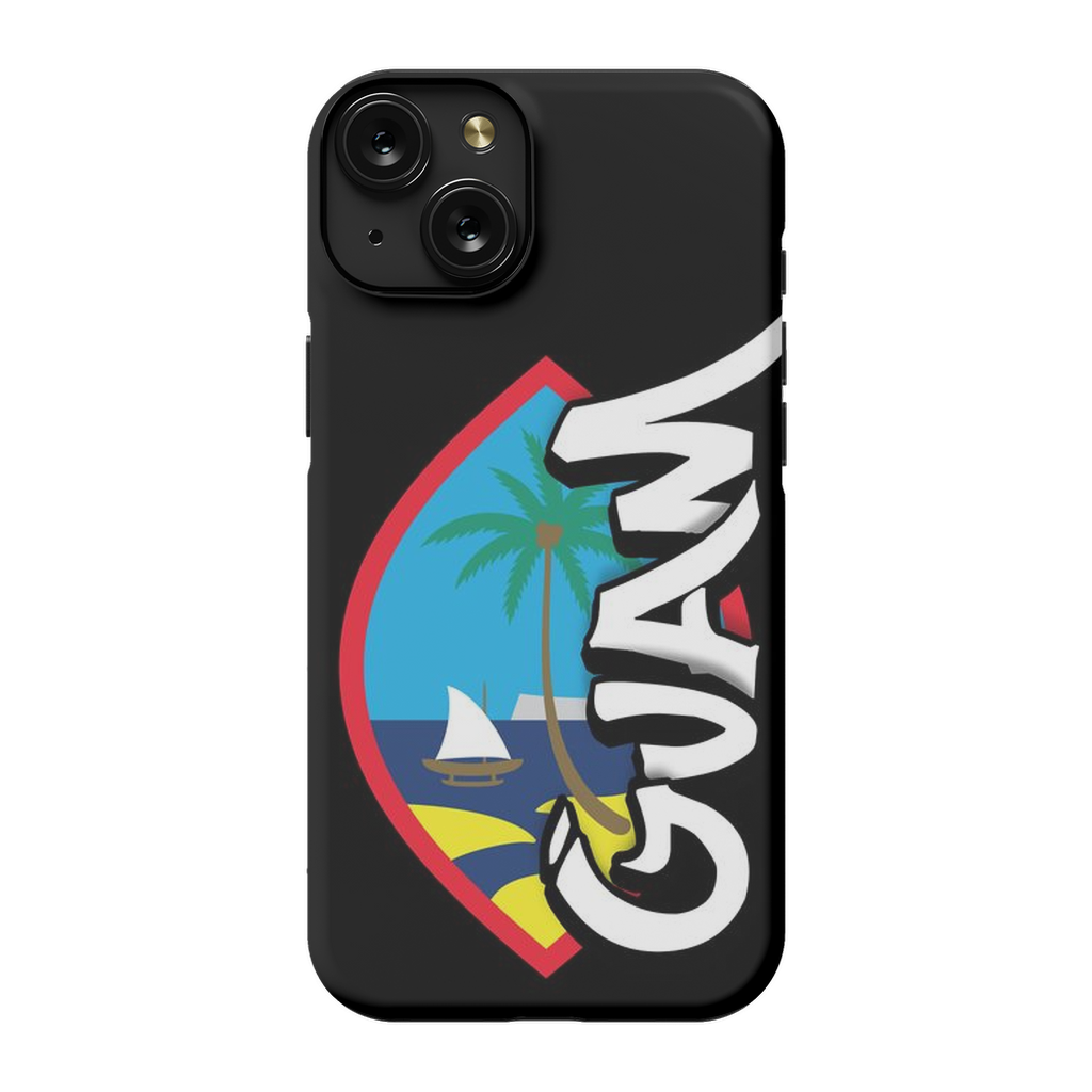 Guam Seal Tagged Black Premium Glossy Tough Phone Case