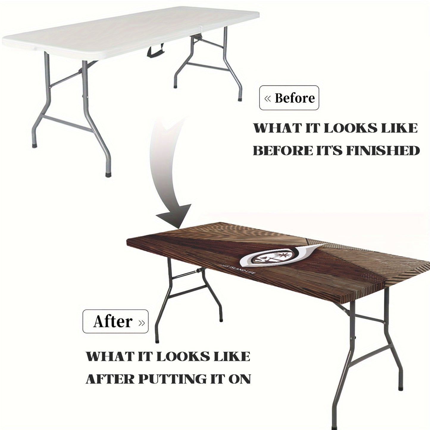 Guam Seal Hook Fitted Tablecloth
