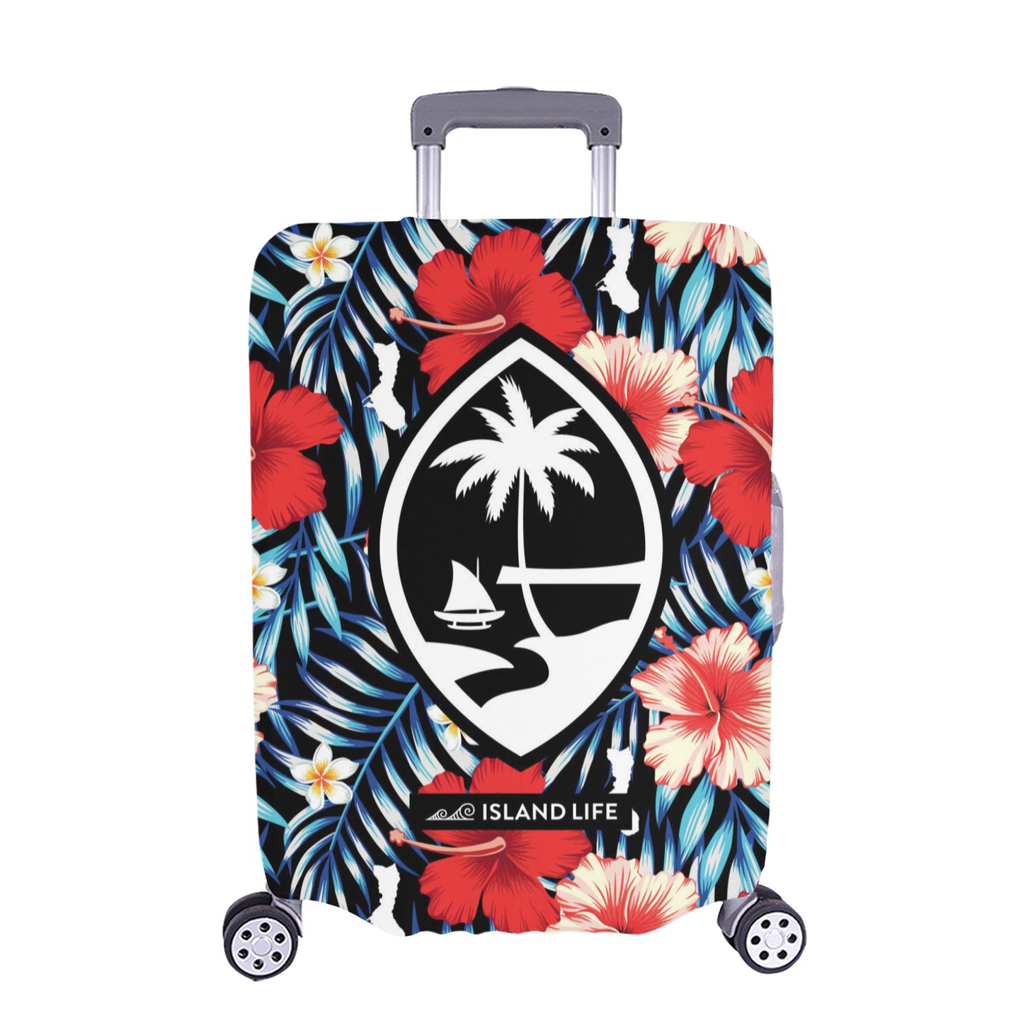 Guam Tropical Floral Luggage Cover