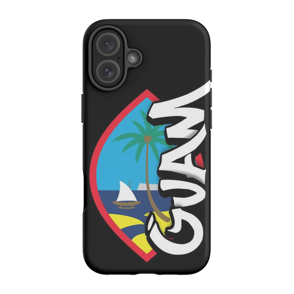 Guam Seal Tagged Black Premium Glossy Tough Phone Case