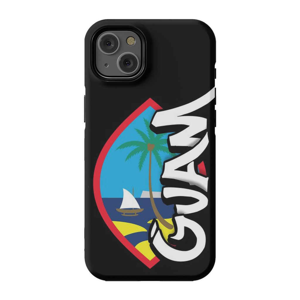 Guam Seal Tagged Black Premium Glossy Tough Phone Case