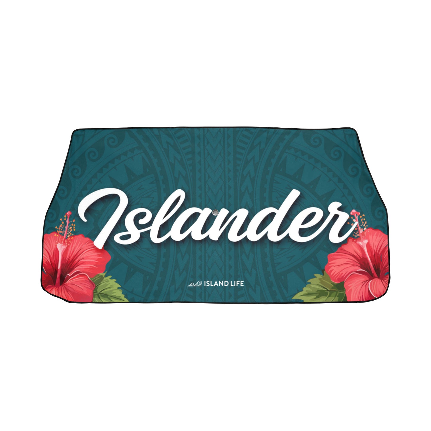 Islander Tribal Hibiscus Car Sun Shade Umbrella