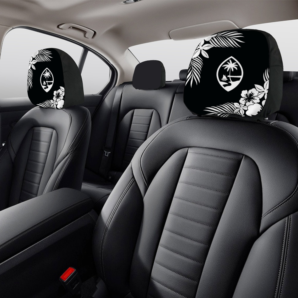 Guam Tropical Hibiscus Custom Car Headrest Cover (Set of 2)