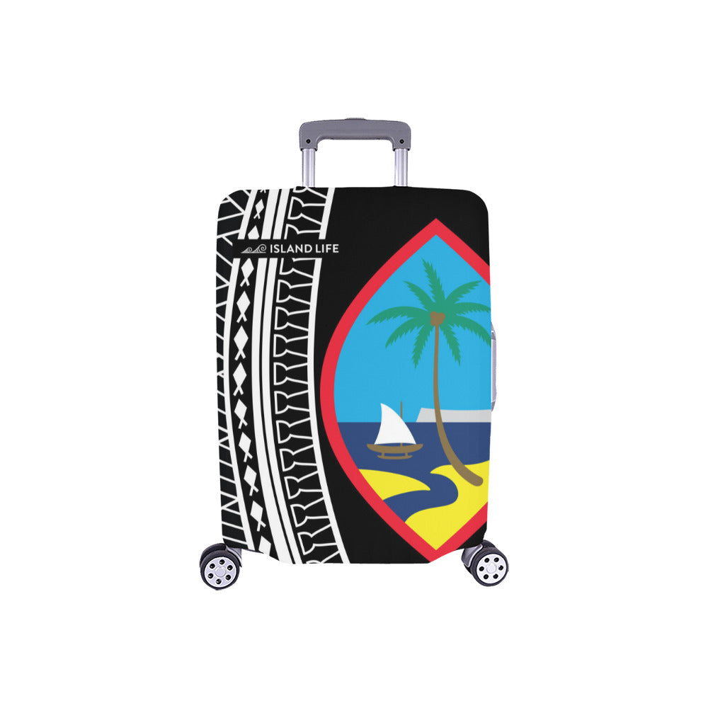 Guam Seal Tribal Black Luggage Cover