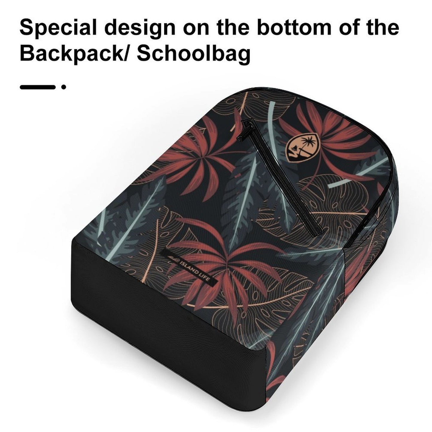 Guam Tropical Dark Dual-Compartment Backpack