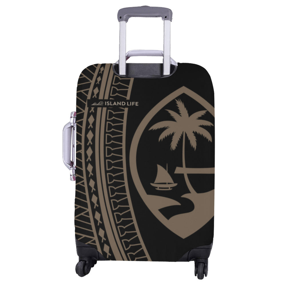 Guam Seal Brown Tribal Luggage Cover