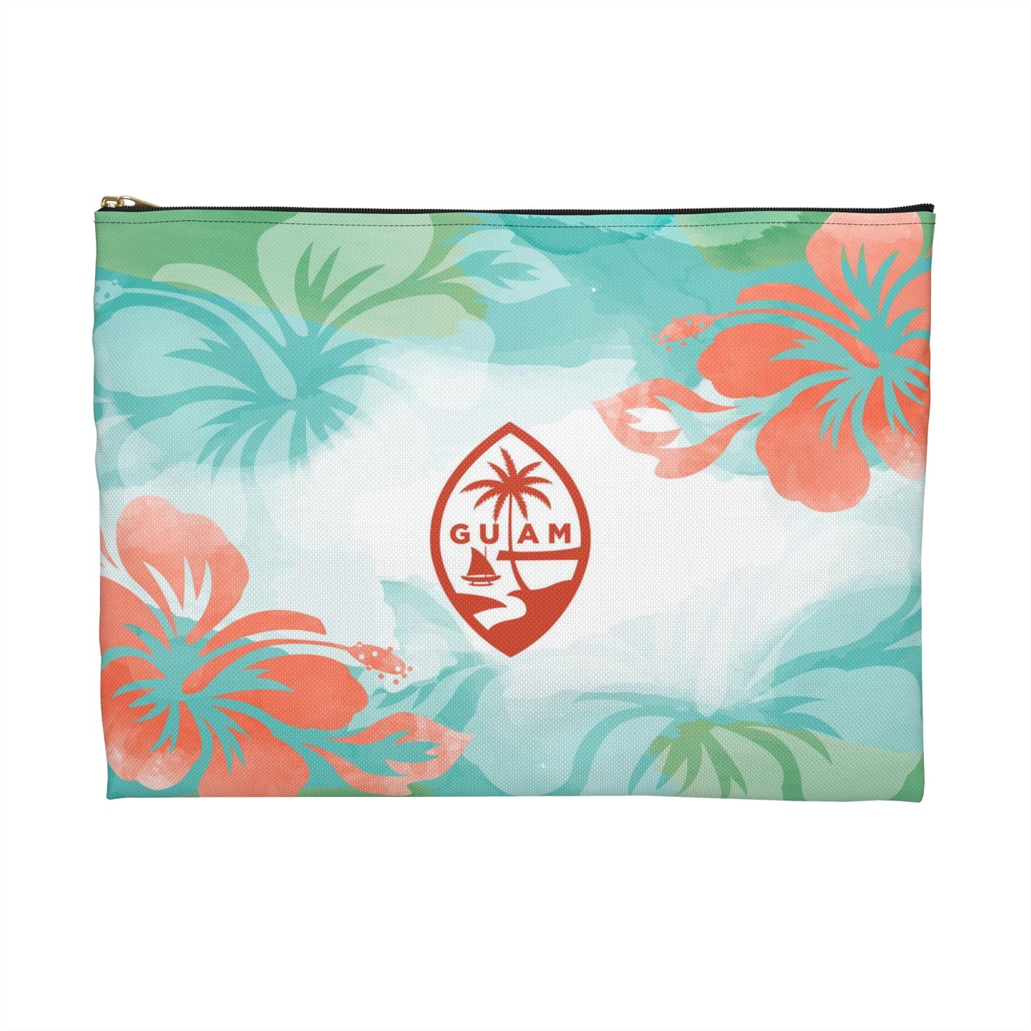 Hafa Adai Guam Chamorro Hibiscus Accessories Carry All Pouch