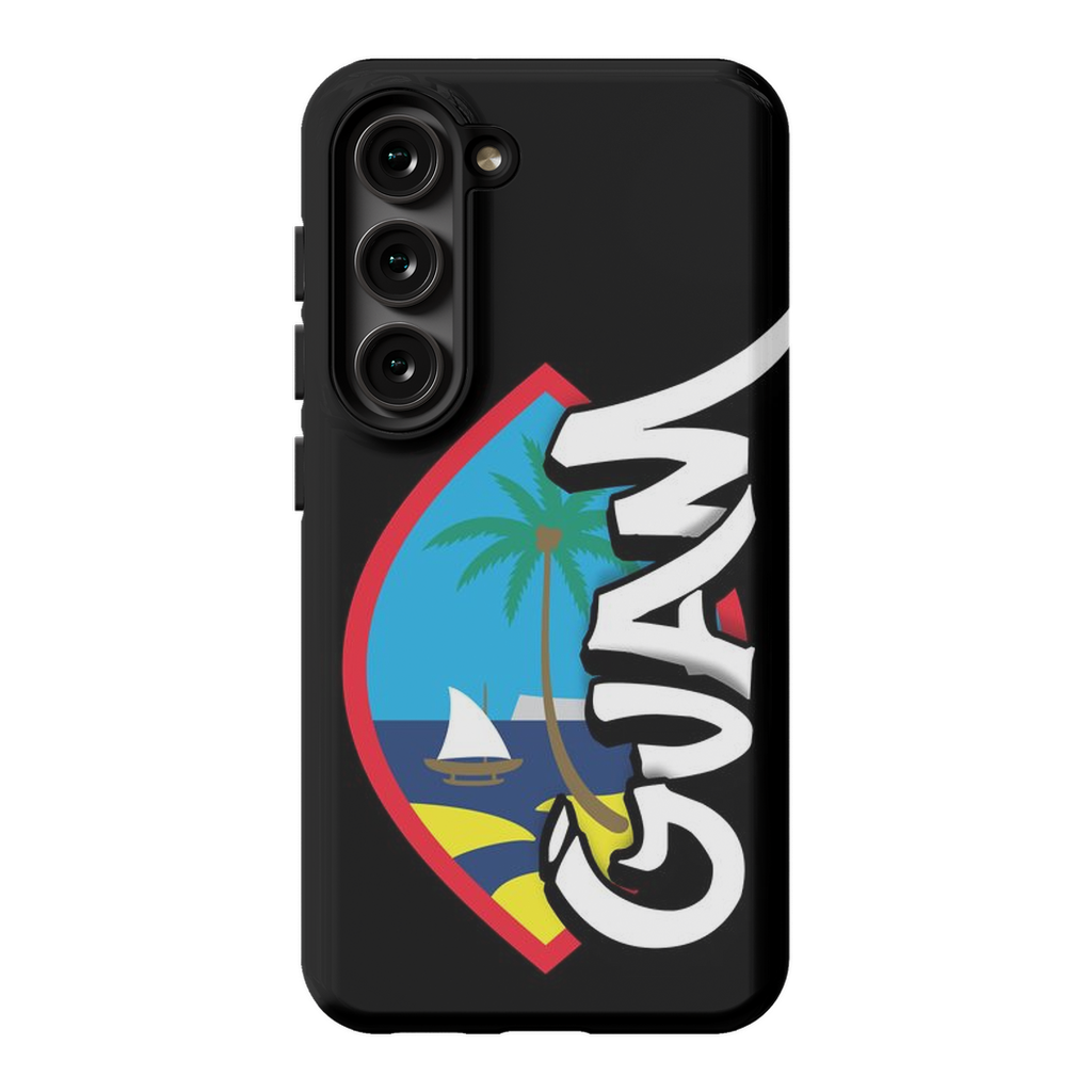 Guam Seal Tagged Black Premium Glossy Tough Phone Case