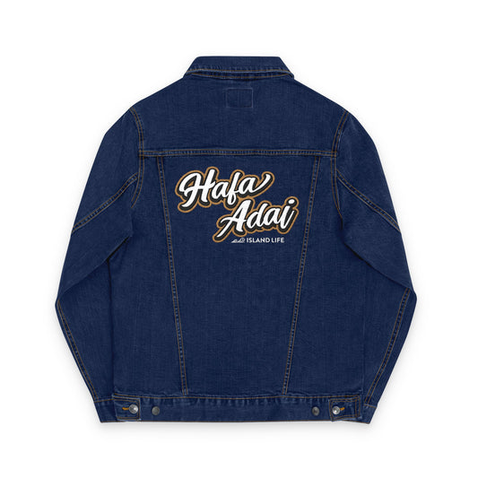 Hafa Adai Guam CNMI Embroidered Unisex Denim Jacket