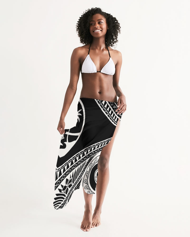 Guam Seal Tribal Island Sarong Swim Cover Up