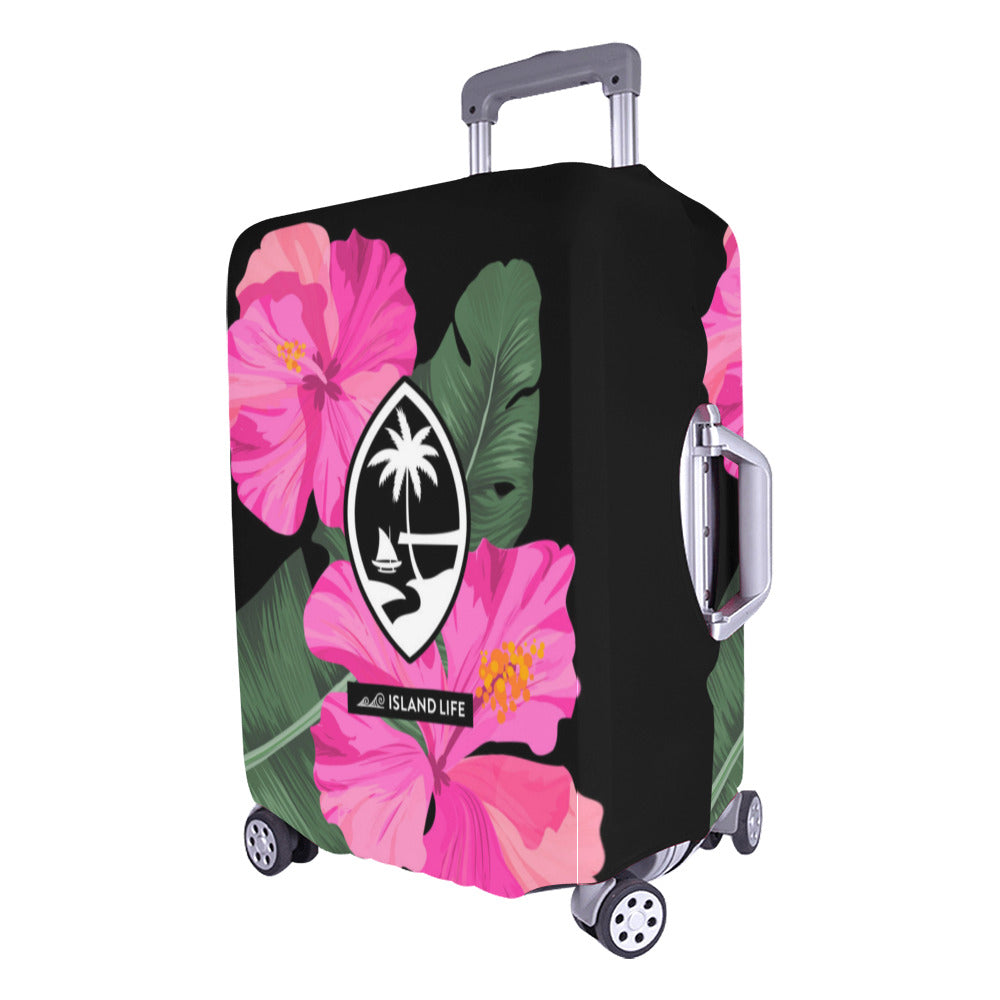 Guam Pink Hibiscus Paradise Luggage Cover