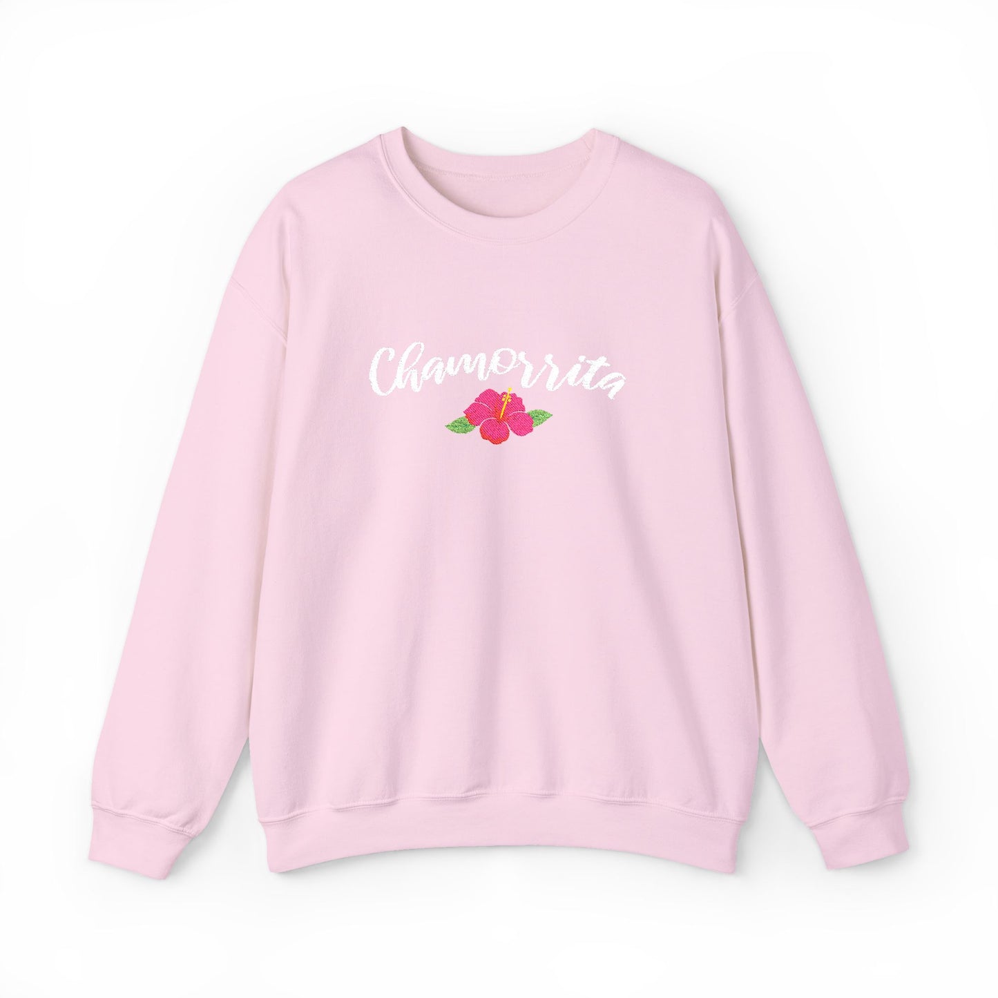 Chamorrita Hibiscus Guam CNMI Embroidered Crewneck Sweatshirt
