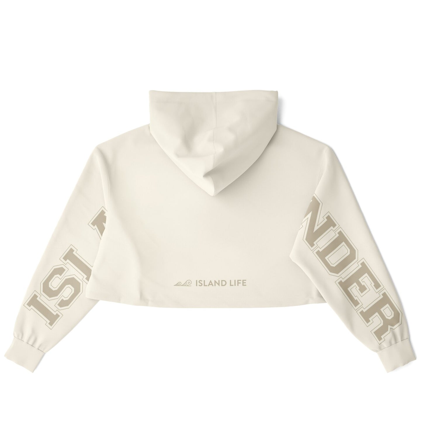 Islander Guam Girl Cream Cropped Hoodie