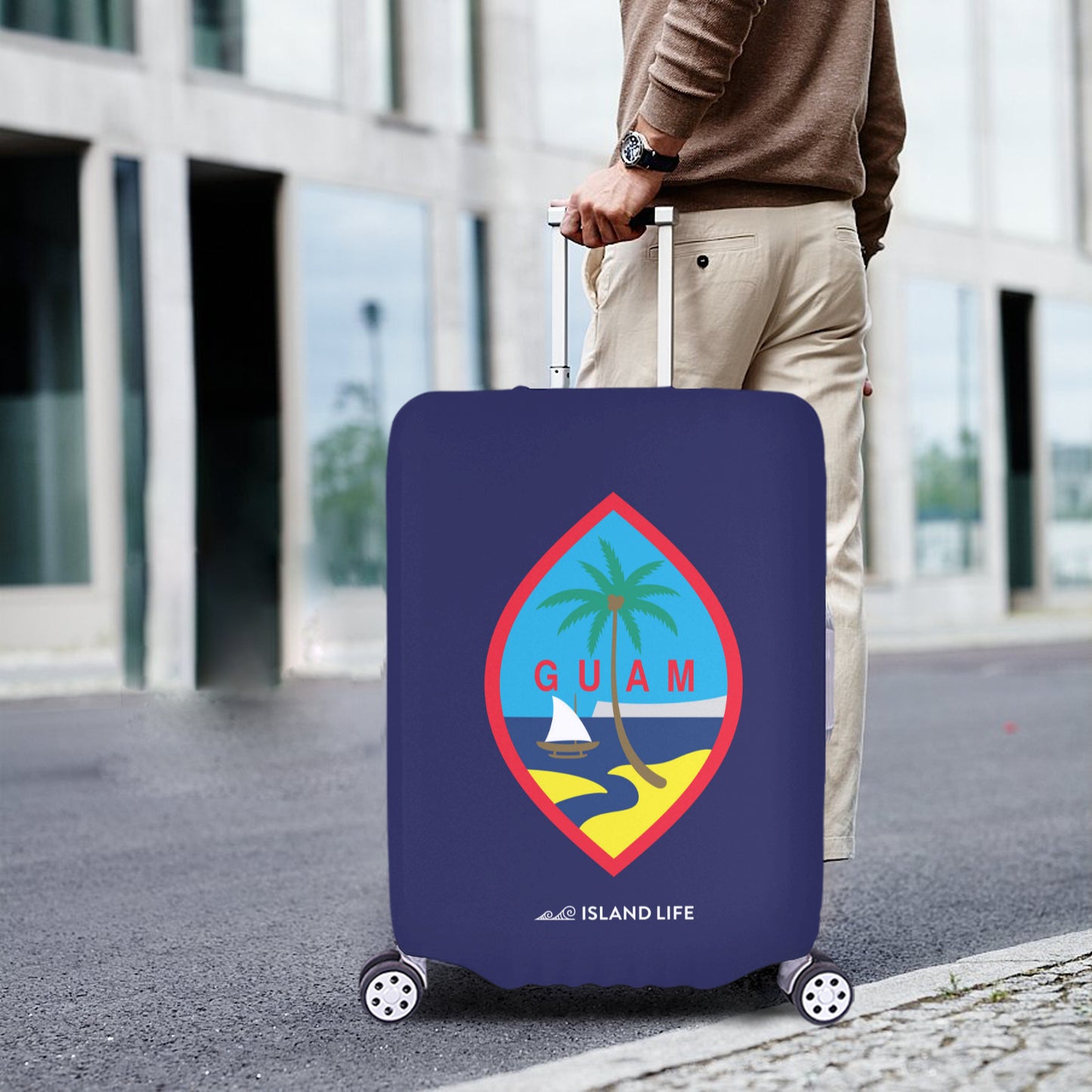 Guam Flag Luggage Cover