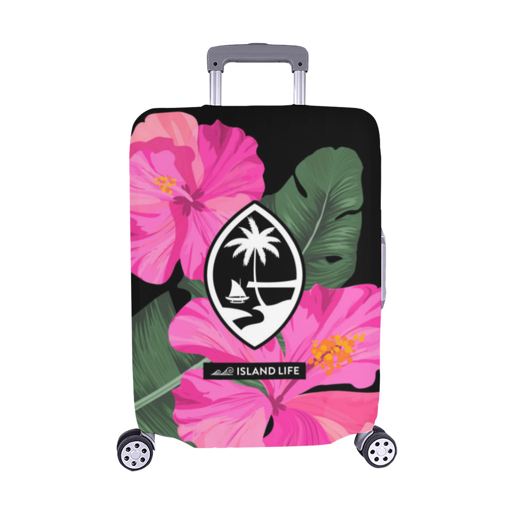 Guam Pink Hibiscus Paradise Luggage Cover