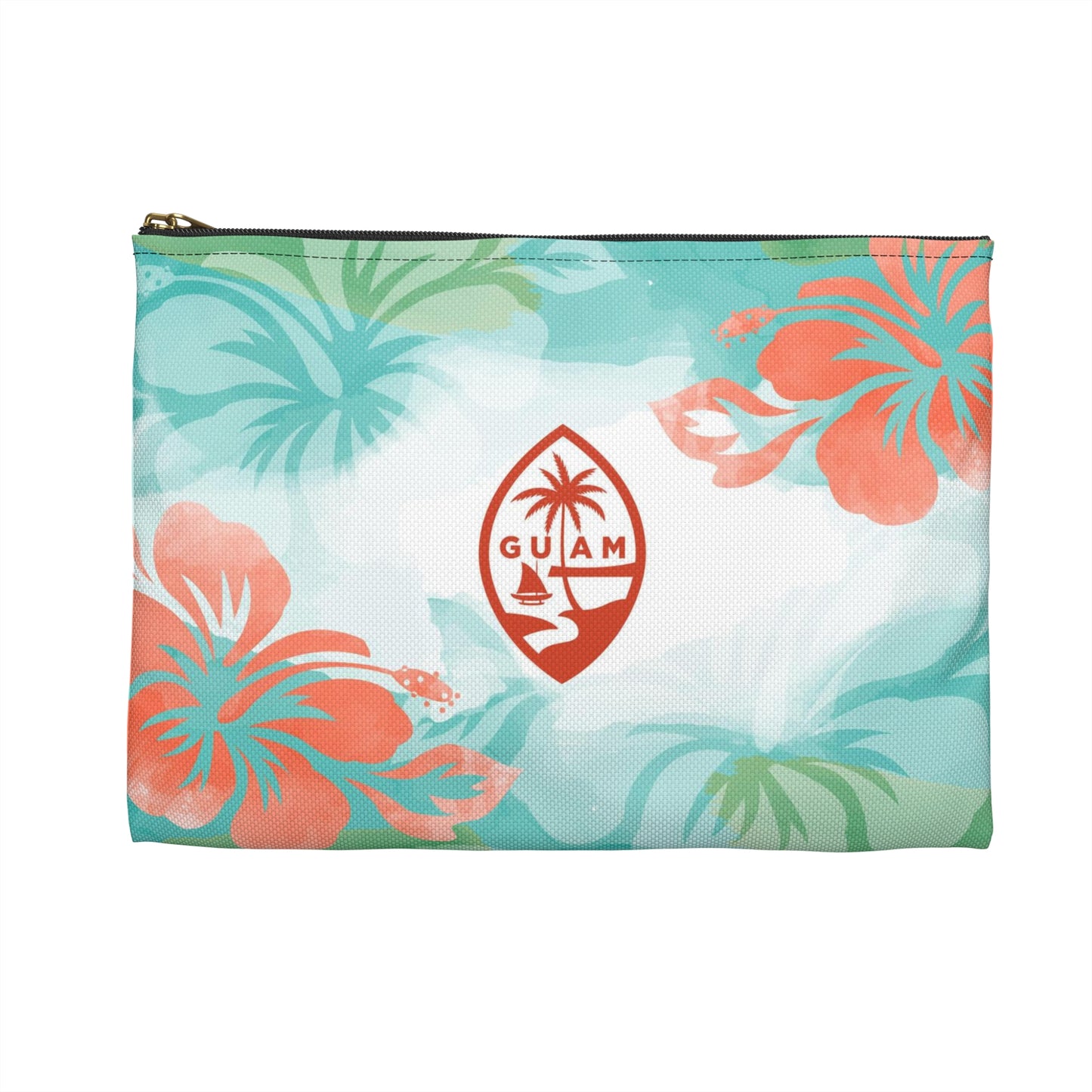 Hafa Adai Guam Chamorro Hibiscus Accessories Carry All Pouch