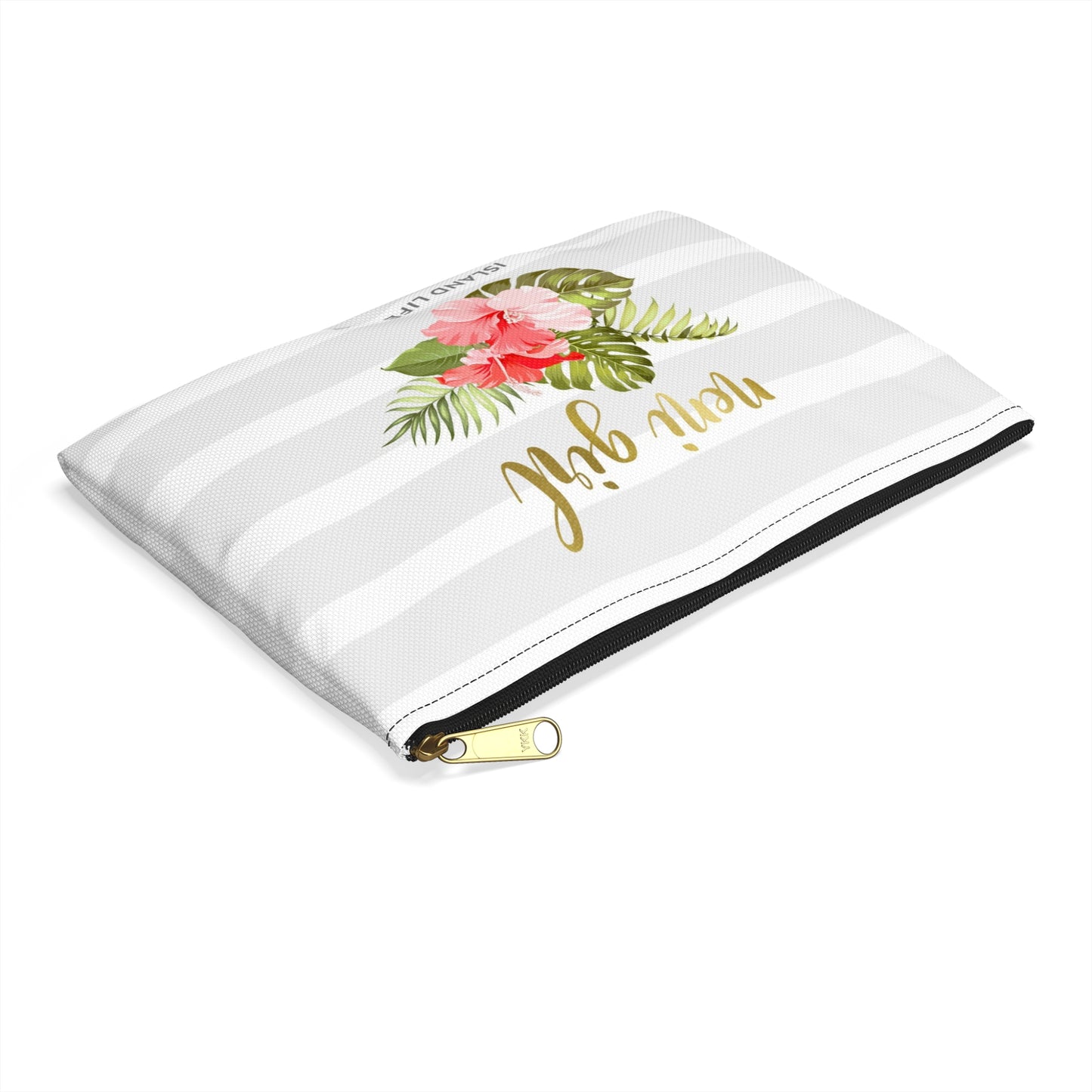 Neni Girl Hibiscus Striped Guam CNMI Accessories Carry All Pouch