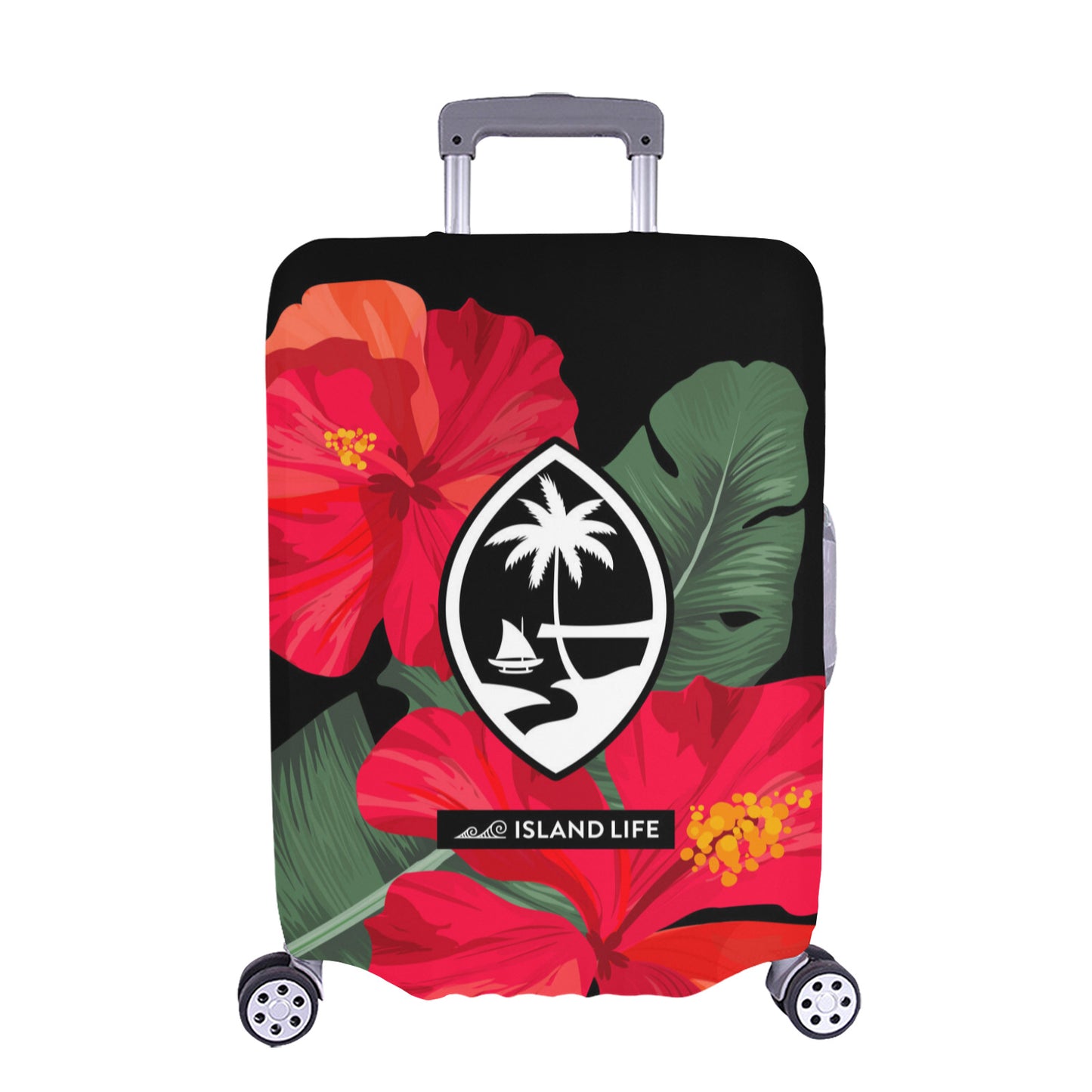 Guam Red Hibiscus Paradise Luggage Cover