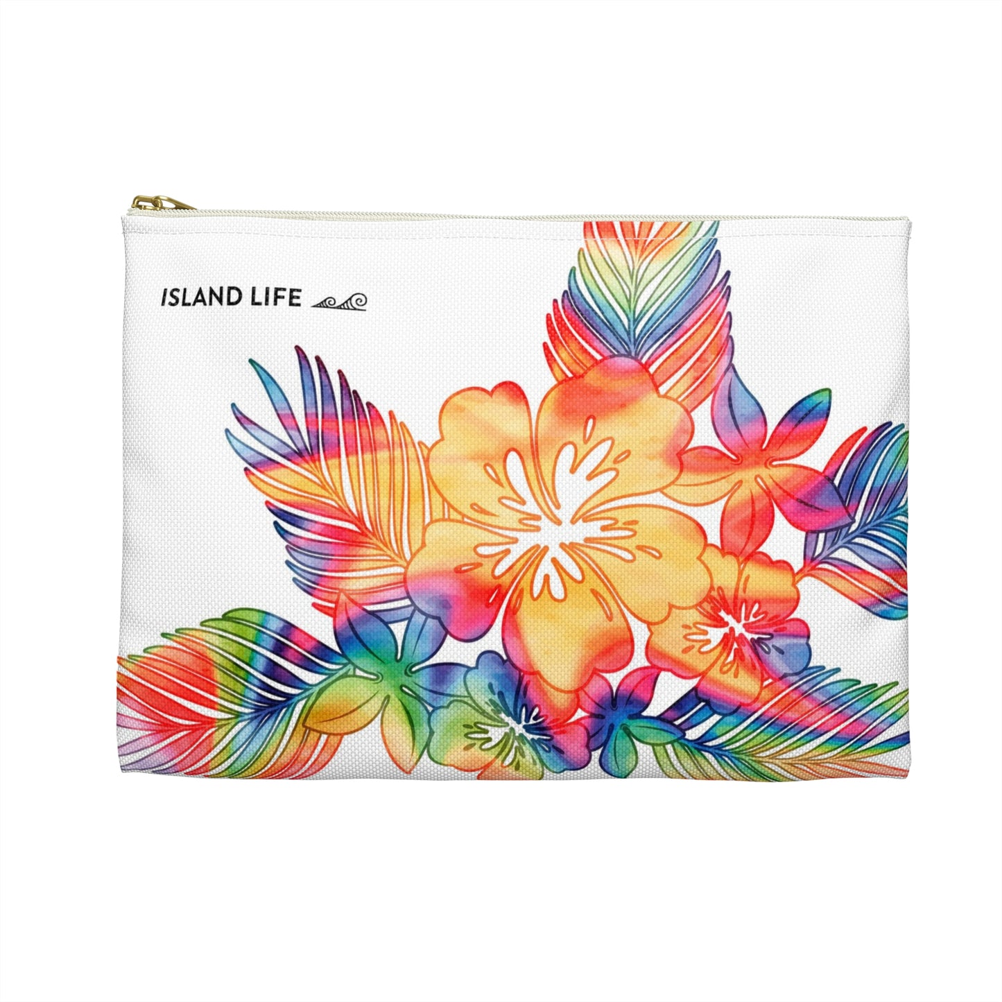 Tropical Hibiscus Tie Dye Guam CNMI Saipan Accessories Carry All Pouch