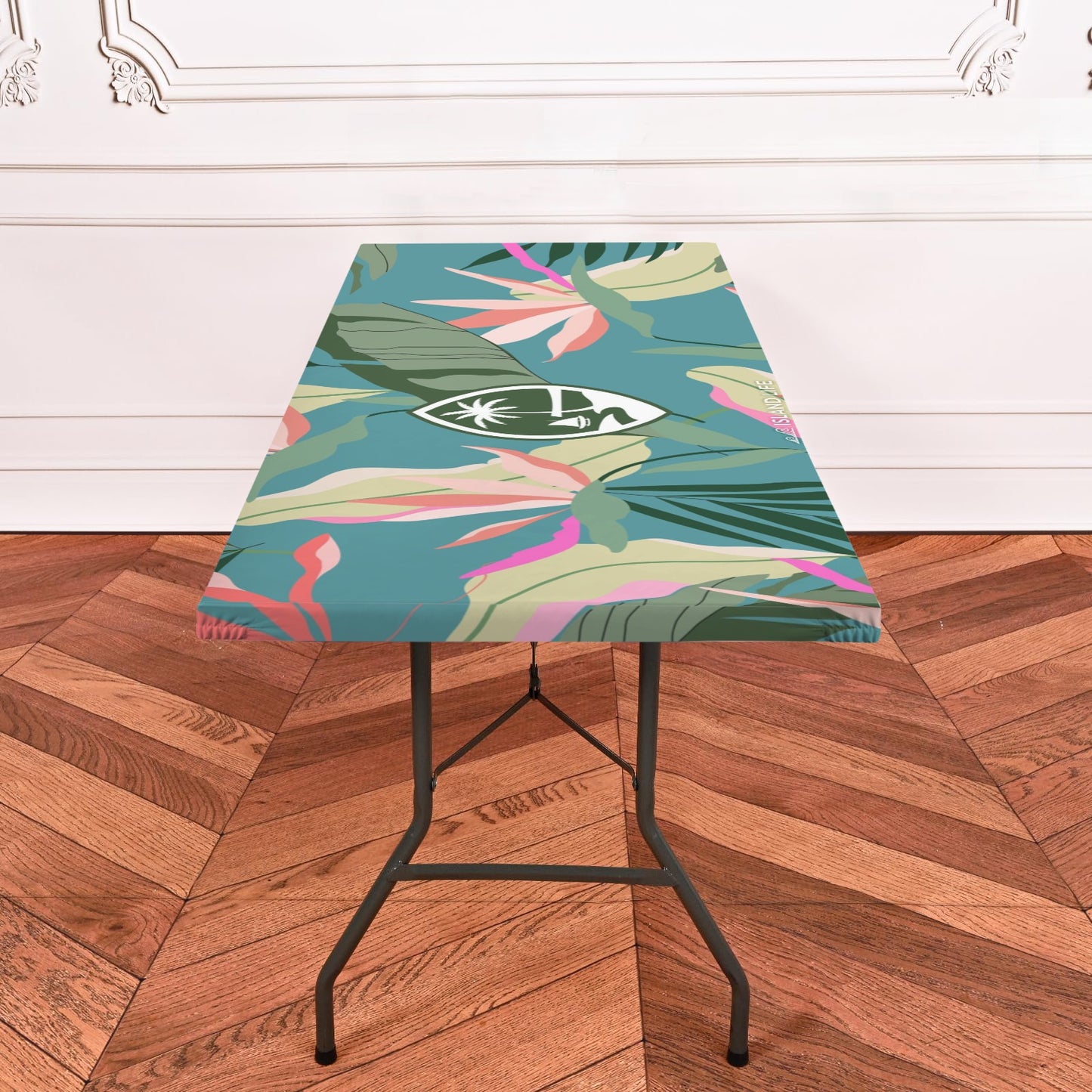 Guam Birds of Paradise Fitted Tablecloth