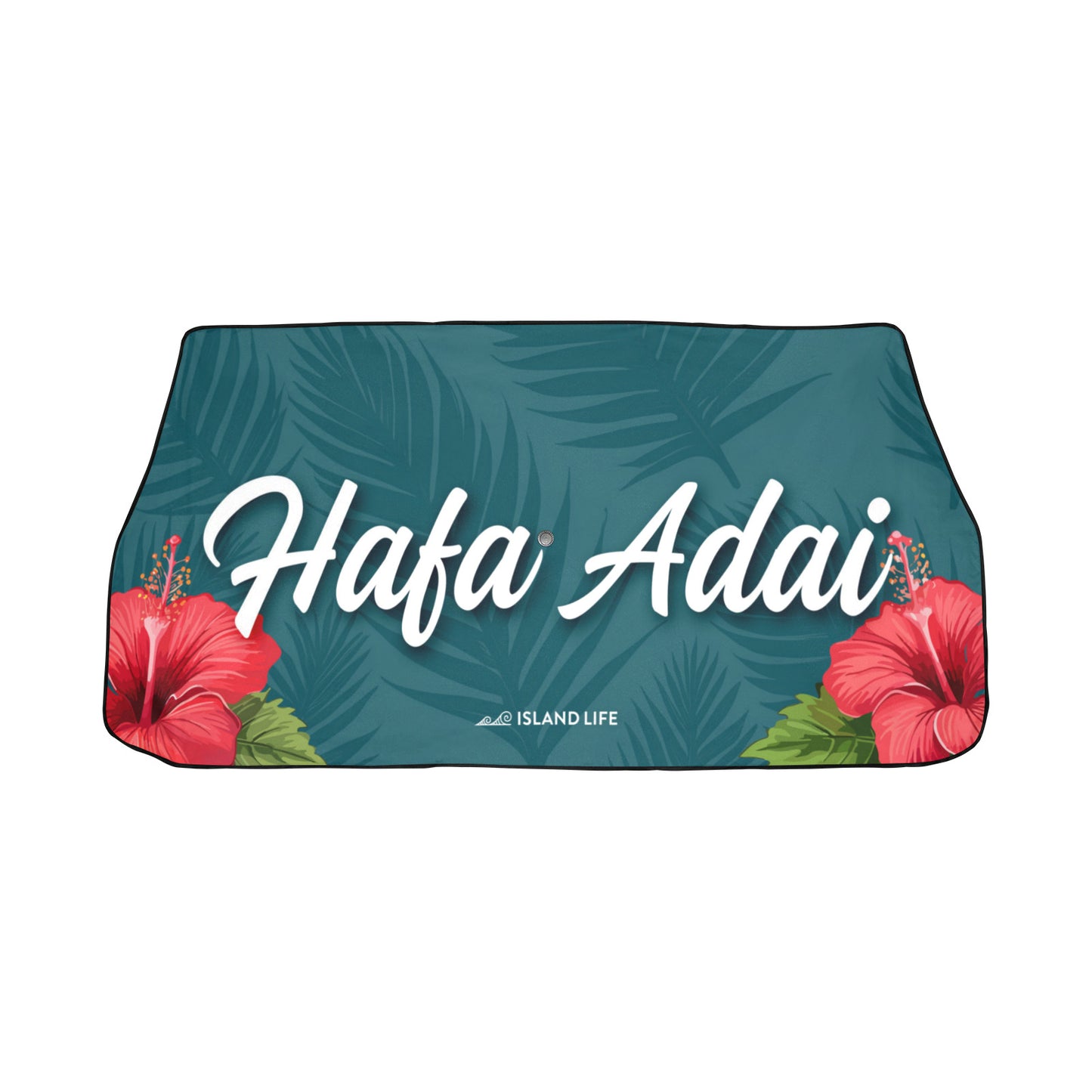 Hafa Adai Hibiscus Guam CNMI Car Sun Shade Umbrella