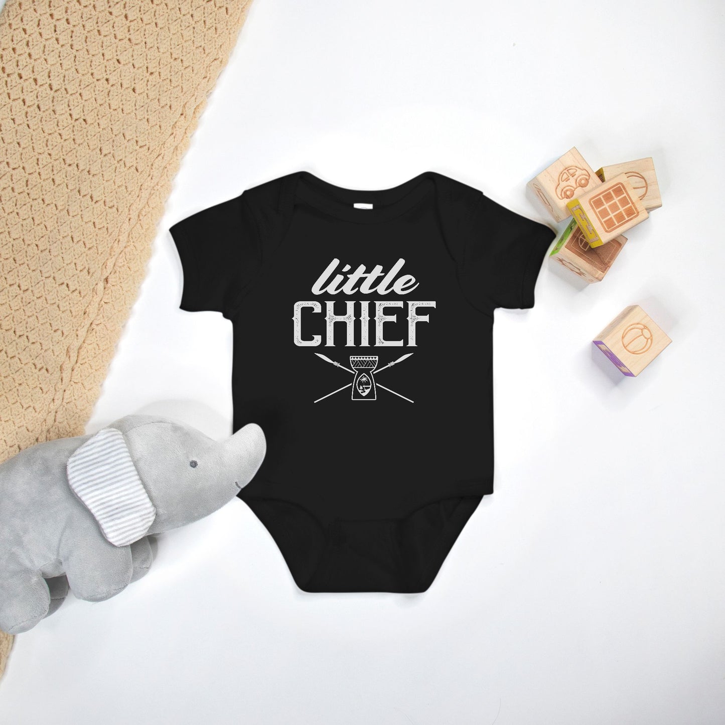 Little Chief Guam Latte Stone Baby Bodysuit