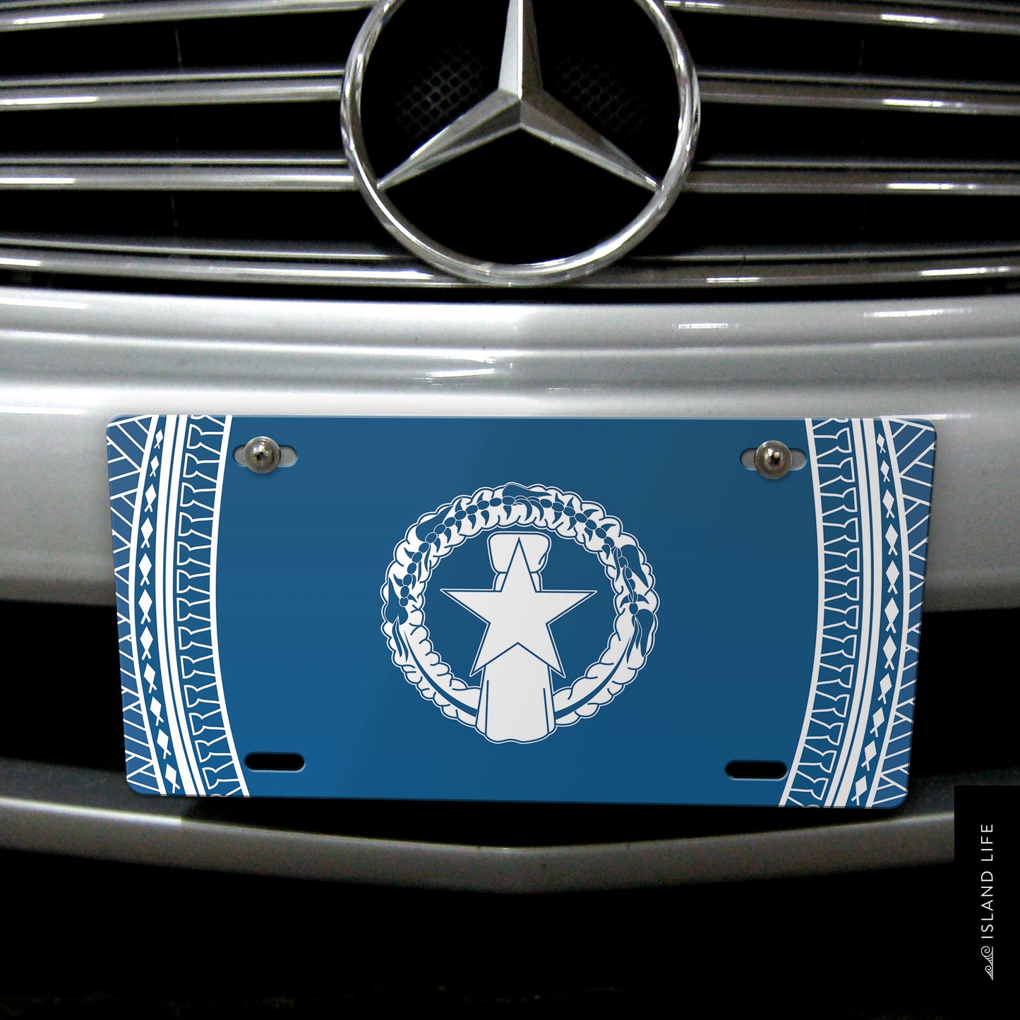 CNMI Tribal Saipan Tinian Rota Blue Car License Plate