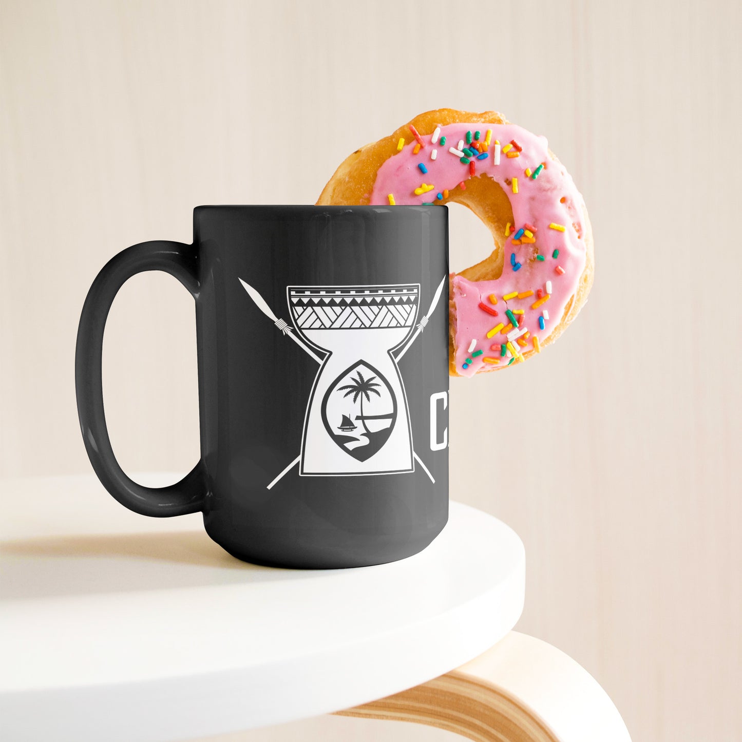 Chief Guam Latte Stone 15oz Black Mug