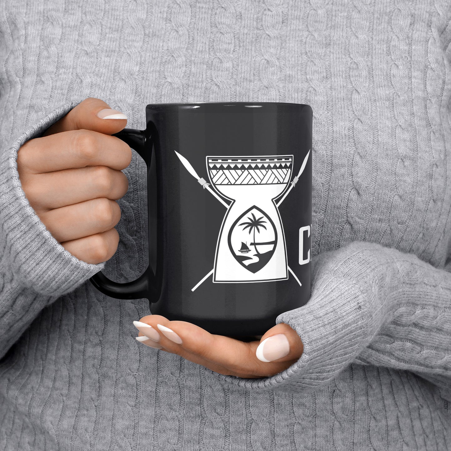 Chief Guam Latte Stone 15oz Black Mug